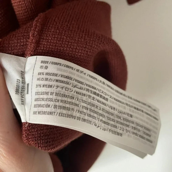 Abercrombie & Fitch A&F Long-sleeve Half-zip Mini Sweater Dress  Large NWT - Picture 8 of 8